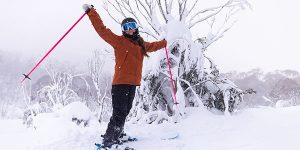 Man skiiing at thredbo